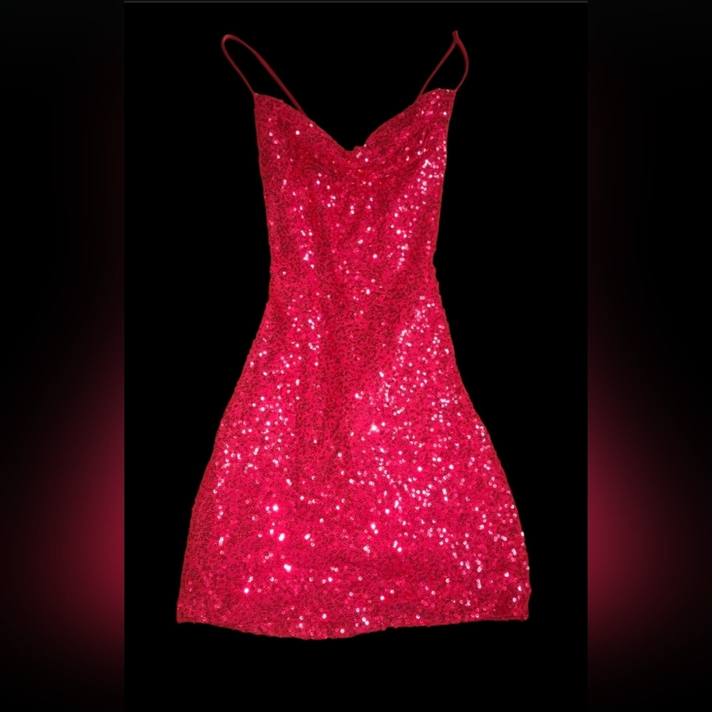 B Darlin Sparkling Red Dress